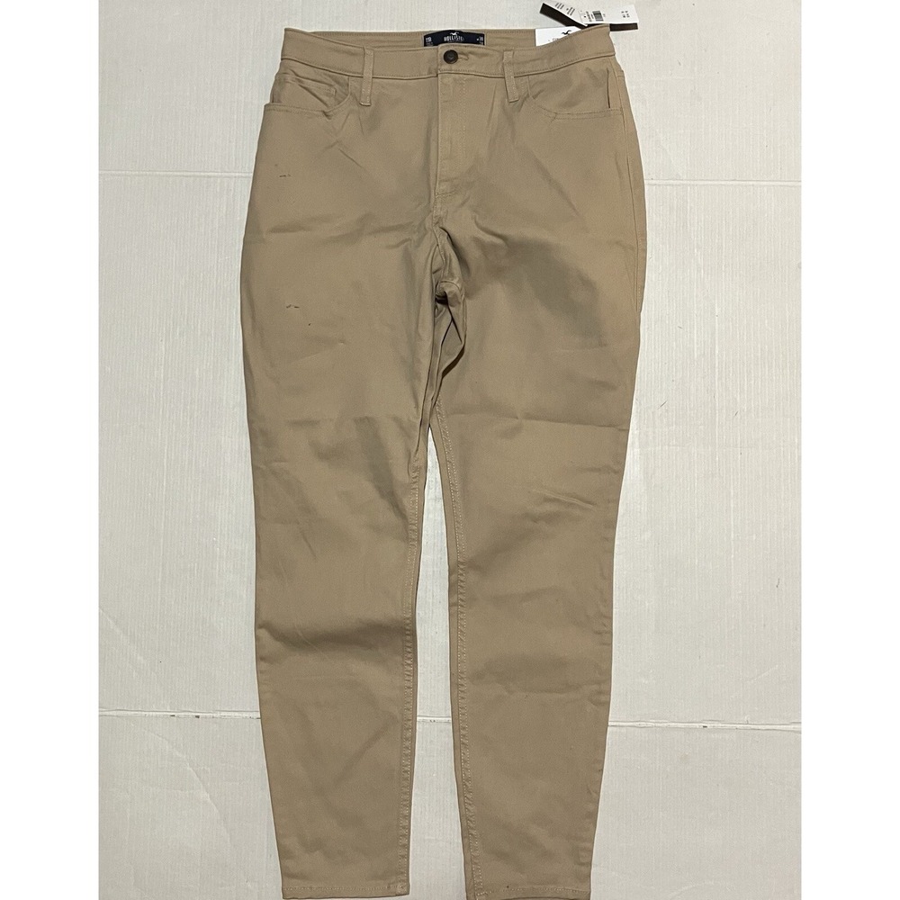 Hollister Pants Womens 11 Regular Curvy High Rise Super Skinny Khaki Tan Stretch
